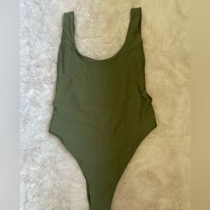 Aerie green highcut one piece